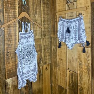 Black & White Printed Short Set